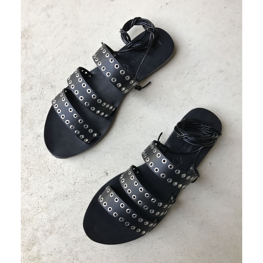 Sol Sana Union Wrap Around Leather Grommet Sandals
